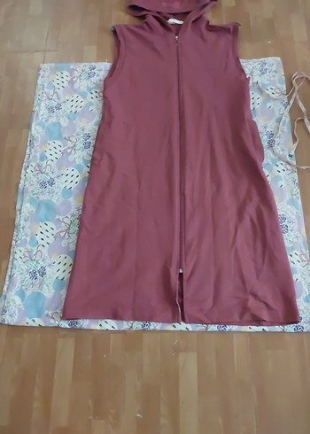 Kapüşonlu kolsuz kadin spor tunik - Görsel 2