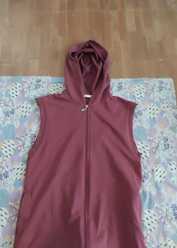 Kapüşonlu kolsuz kadin spor tunik - Görsel 9