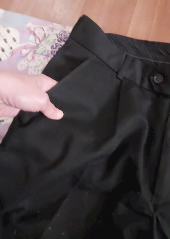 ERKEK SİYAH KUMAŞ PANTOLON  - Görsel 8