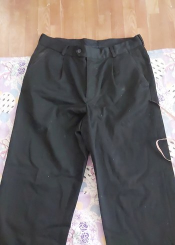 ERKEK SİYAH KUMAŞ PANTOLON  - Görsel 2