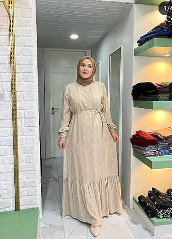 Diğer Pamuklu viskon kumaş elbise