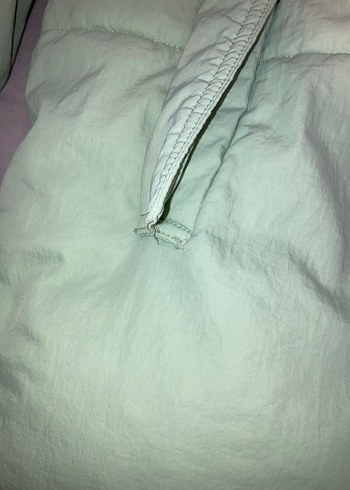 mavi mint yeşili şişme mont - Görsel 4