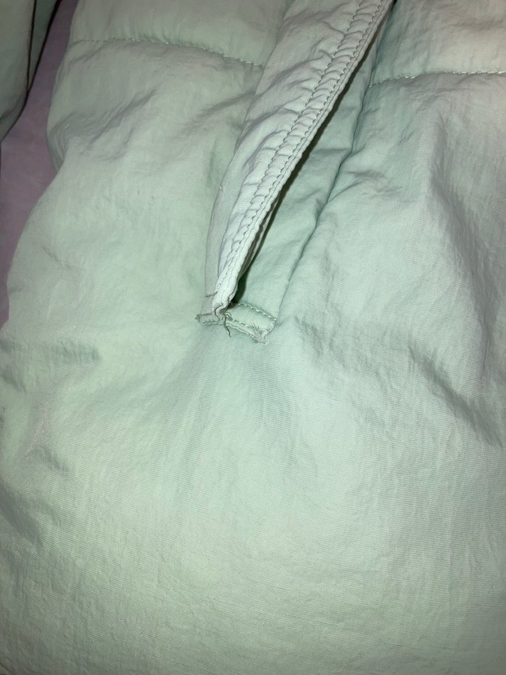 mavi mint yeşili şişme mont - Görsel 4