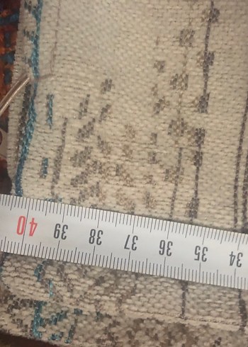 Kelebek Bej Bohem Desenli Gri Yastık Kılıfı - Görsel 5