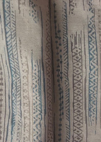 Kelebek Bej Bohem Desenli Gri Yastık Kılıfı - Görsel 2