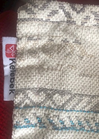 Kelebek Bej Bohem Desenli Gri Yastık Kılıfı - Görsel 3