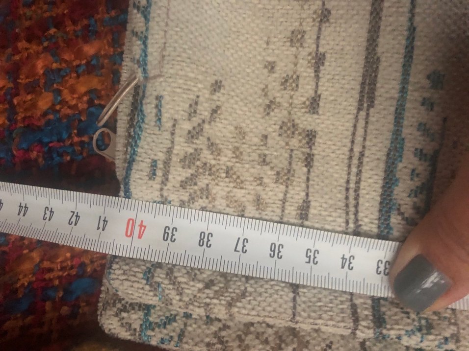 Kelebek Bej Bohem Desenli Gri Yastık Kılıfı - Görsel 5