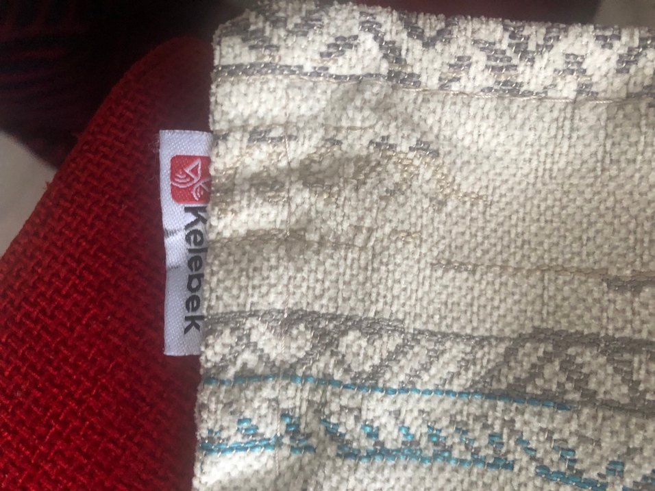 Kelebek Bej Bohem Desenli Gri Yastık Kılıfı - Görsel 3