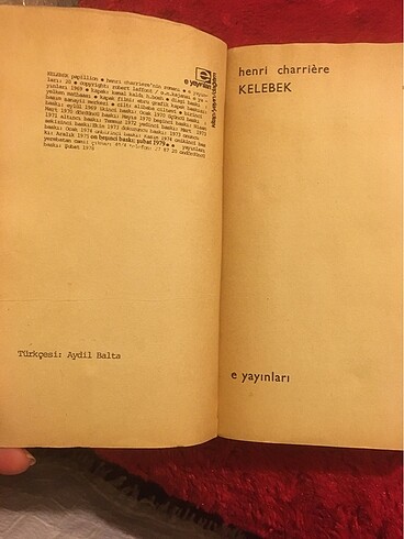 Beden Renk Kelebek-Henri Charriere