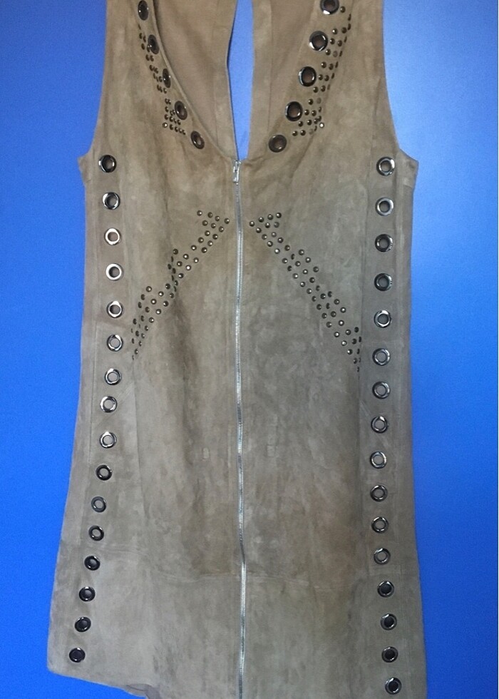 X Deri Show Güderi Elbise - Görsel 2