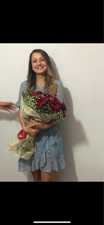 Koton Koton mavi çiçekli elbise