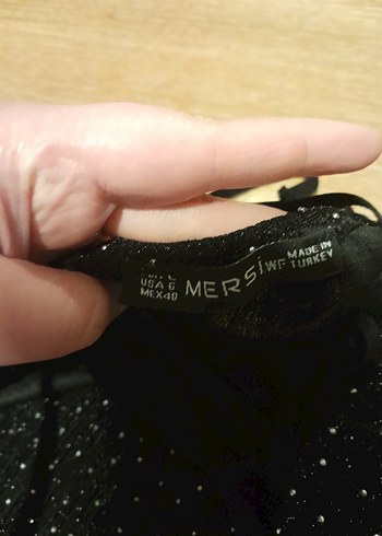 Kadınlar için Siyah Payetli Uyku Maskesi - Görsel 2