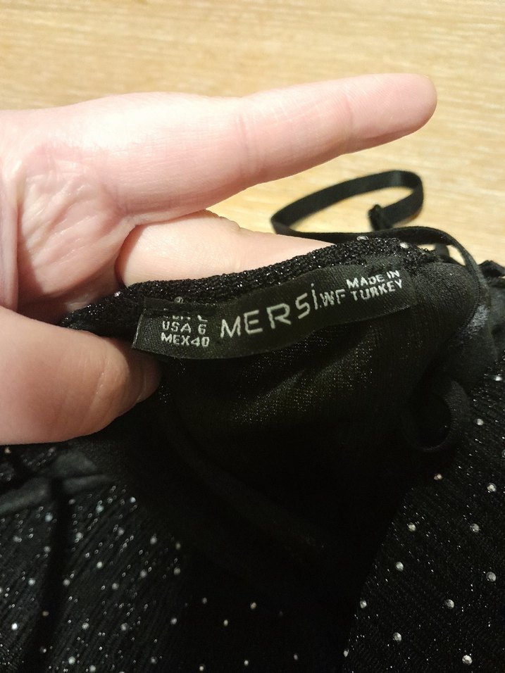 Kadınlar için Siyah Payetli Uyku Maskesi - Görsel 3