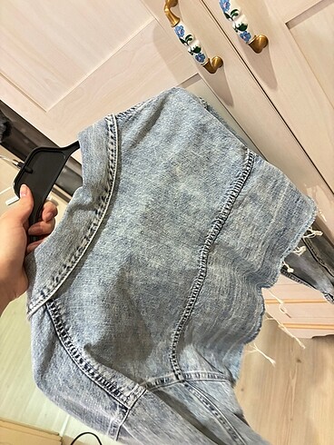 m Beden Bershka crop kot ceket