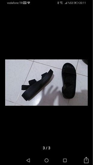 Siyah 38 numara sandalet