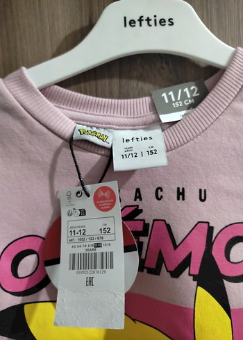 Zara lefties marka Pikachu Baskılı Kız Sweatshirt