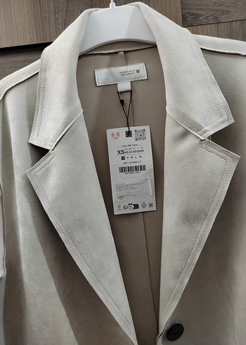 xs Beden ten rengi Renk zara Süet Midi Kadın Trençkot