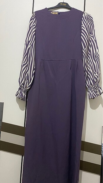 42 Beden Zebra desenli elbise