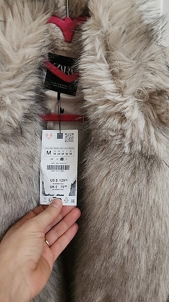 m Beden camel Renk Zara kürk kaban