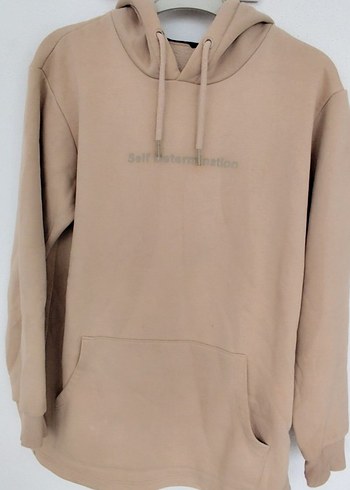 Bej Kadın Kapüşonlu Sweatshirt - Görsel 2