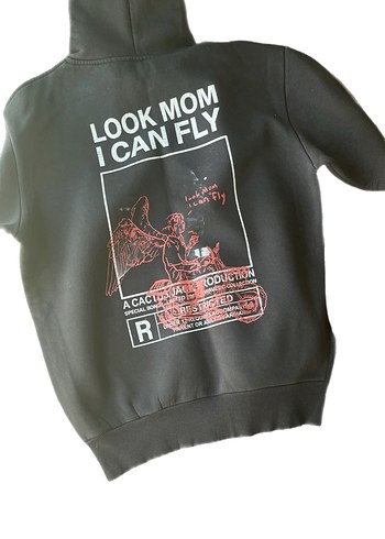 Diğer Siyah Kapüşonlu Sweatshirt