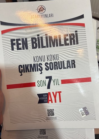 Alanyayınları AYT Matematik Çıkmış Sorular Kitabı