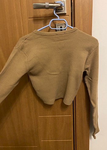 s Beden Bej Baskılı Kadın Crop
