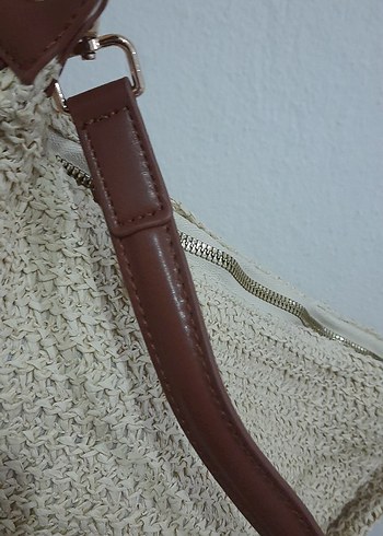 Bej Örgü Kadın Çanta - Görsel 10