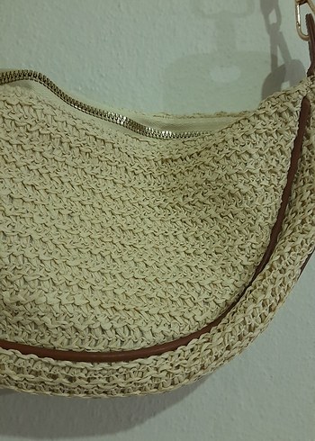 Bej Örgü Kadın Çanta - Görsel 2