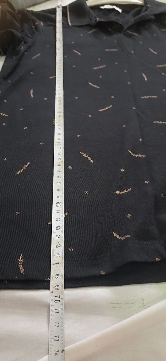 Erkek Siyah Baskılı Kısa Kollu Polo Tişört - Görsel 5