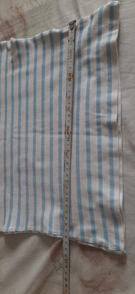 Kız Çocuk Mavi Çizgili Kısa Kollu Tişört - Görsel 5