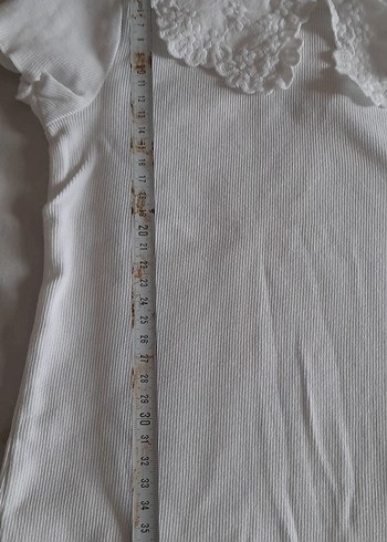 Kız Çocuk Beyaz Kısa Kollu Fırfırlı Bluz - Görsel 7