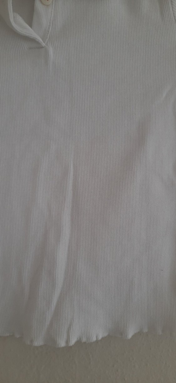 Kız Çocuk Beyaz Kısa Kollu Fırfırlı Bluz - Görsel 5