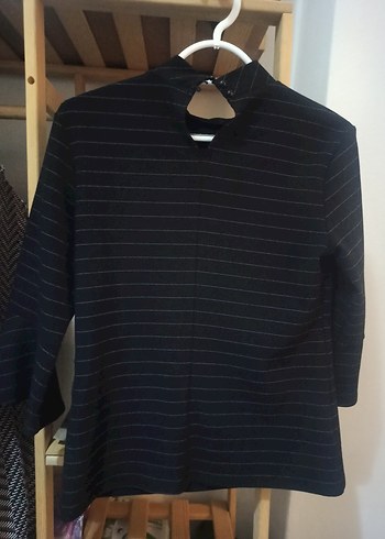 Adil Işık Ofis Tarzı Siyah Uzun Kollu  Bluz - Görsel 4