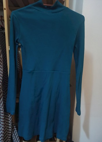 Mudo Uzun Kollu Lacivert Boğazlı Triko Elbise - Görsel 3