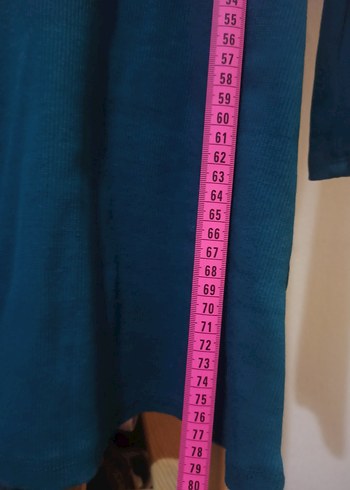 Mudo Uzun Kollu Lacivert Boğazlı Triko Elbise - Görsel 5