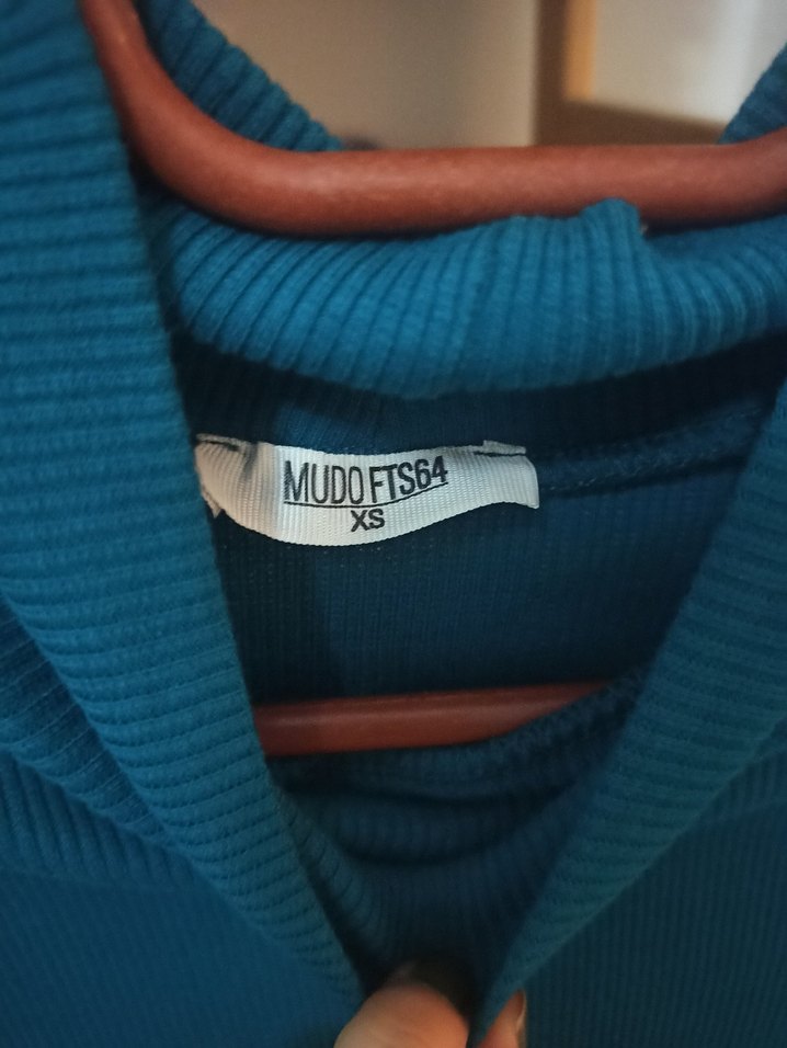 Mudo Uzun Kollu Lacivert Boğazlı Triko Elbise - Görsel 4