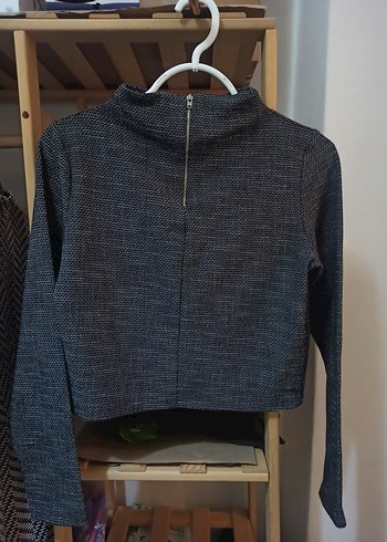 Kadın Gri Ofis Tarzı Bluz - Görsel 2