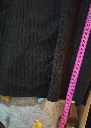 Acı Kahve Triko Boğazlı Midi Kadın Elbise - Görsel 4