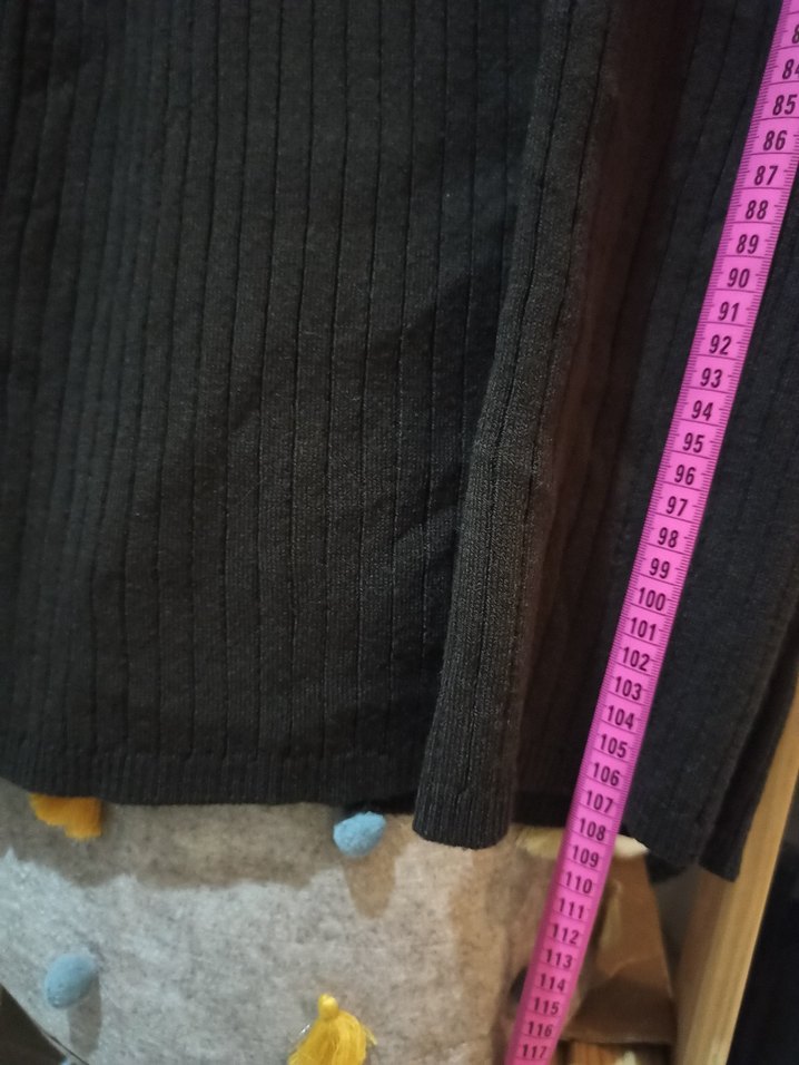 Acı Kahve Triko Boğazlı Midi Kadın Elbise - Görsel 4