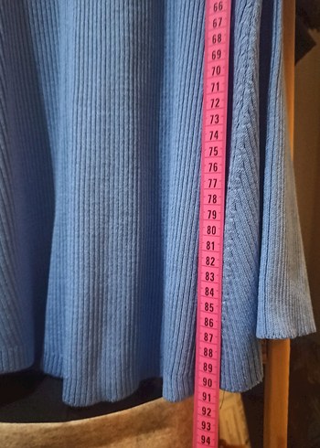 Trendyolmilla Mavi Triko Midi Elbise - Görsel 6