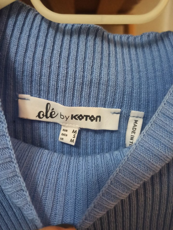 Trendyolmilla Mavi Triko Midi Elbise - Görsel 4