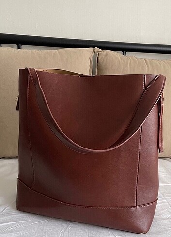 Mango Acı kahve rengi Mango büyük boy çanta