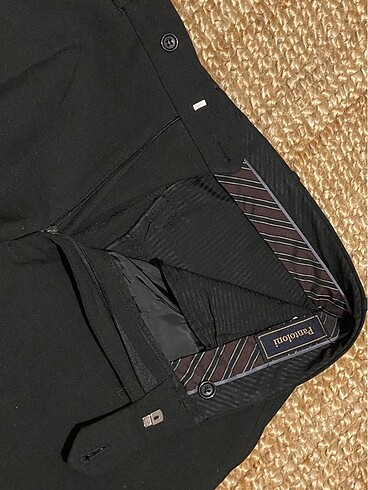 44 Beden Pantoloni, Vintage, Siyah, Kumaş Pantolon