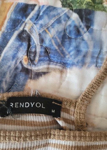 Örme Kahverengi İnce Askılı Mini Atlet - Görsel 2