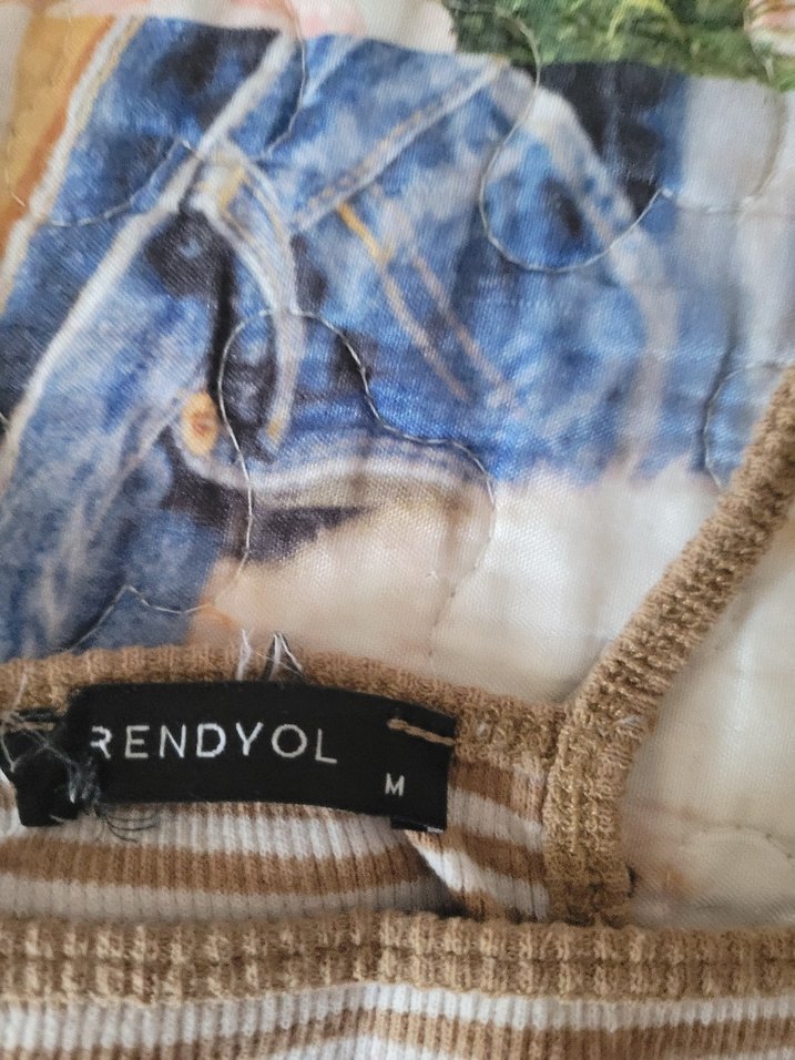 Örme Kahverengi İnce Askılı Mini Atlet - Görsel 2