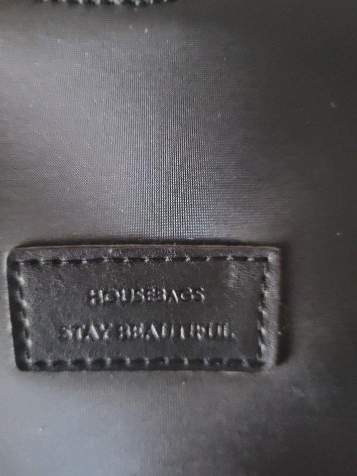 Tokalı Siyah Deri Kadın Çanta - Görsel 2