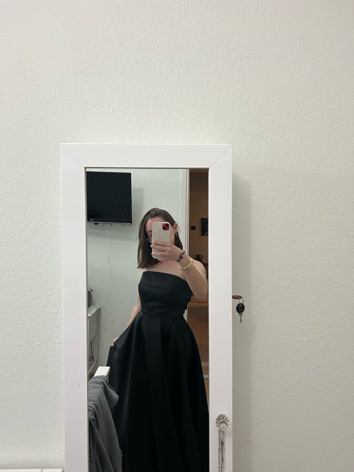 Siyah Tafta Prenses Model Elbise - Görsel 3