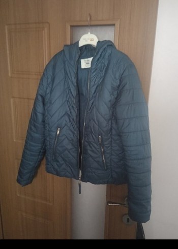 Gri Fermuarlı Kadın Mont