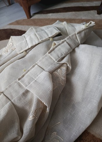 Nakışlı Beyaz Bohem Perde - Görsel 3